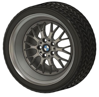 BMW roda rotunda 0058 m3 e42 borda pneu automobilismo rali rodas fenda rc 3d print model - Mito3D