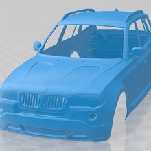 BMW x3 e83 2003 yazdırılabilir vücut araba 3d print model - Mito3D