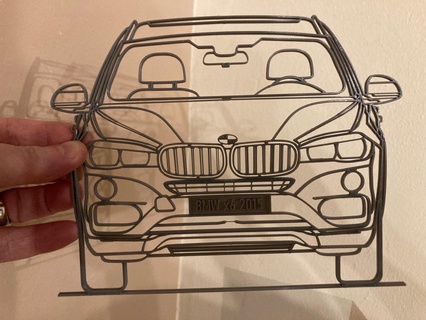 BMW x6 2015 araba duvar dekor 3d print model - Mito3D