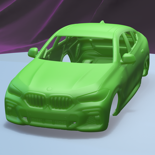 BMW x6 2021 1 24 yazdırılabilir araba vücut oyun yuva ölçülü Tamiya rc miniz kontrol tarayıcı Ninco Kyosho scx eksenel 3d print model - Mito3D