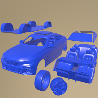 bmw x6 m-sport 2020 printable car separate parts body slot 1-10 scalextric tamiya rc miniz crawler kyosho axial traxxas micro 1-24 3d print model - Mito3D
