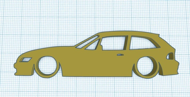 BMW z3 cupé silueta llavero coche vehiculo 3d print model - Mito3D