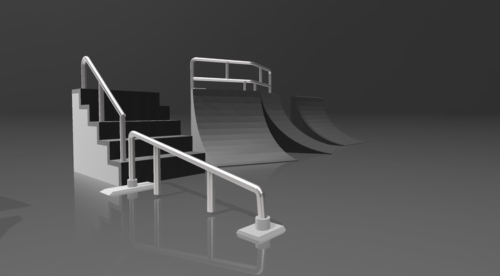 bmx rampas tecnologia coberta jogos techdeck rampa escala bicicleta mtb saltar trilho patim skate fugir parque 3d print model - Mito3D