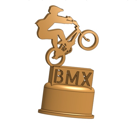 bmx ganimet altın sanat 3d print model - Mito3D