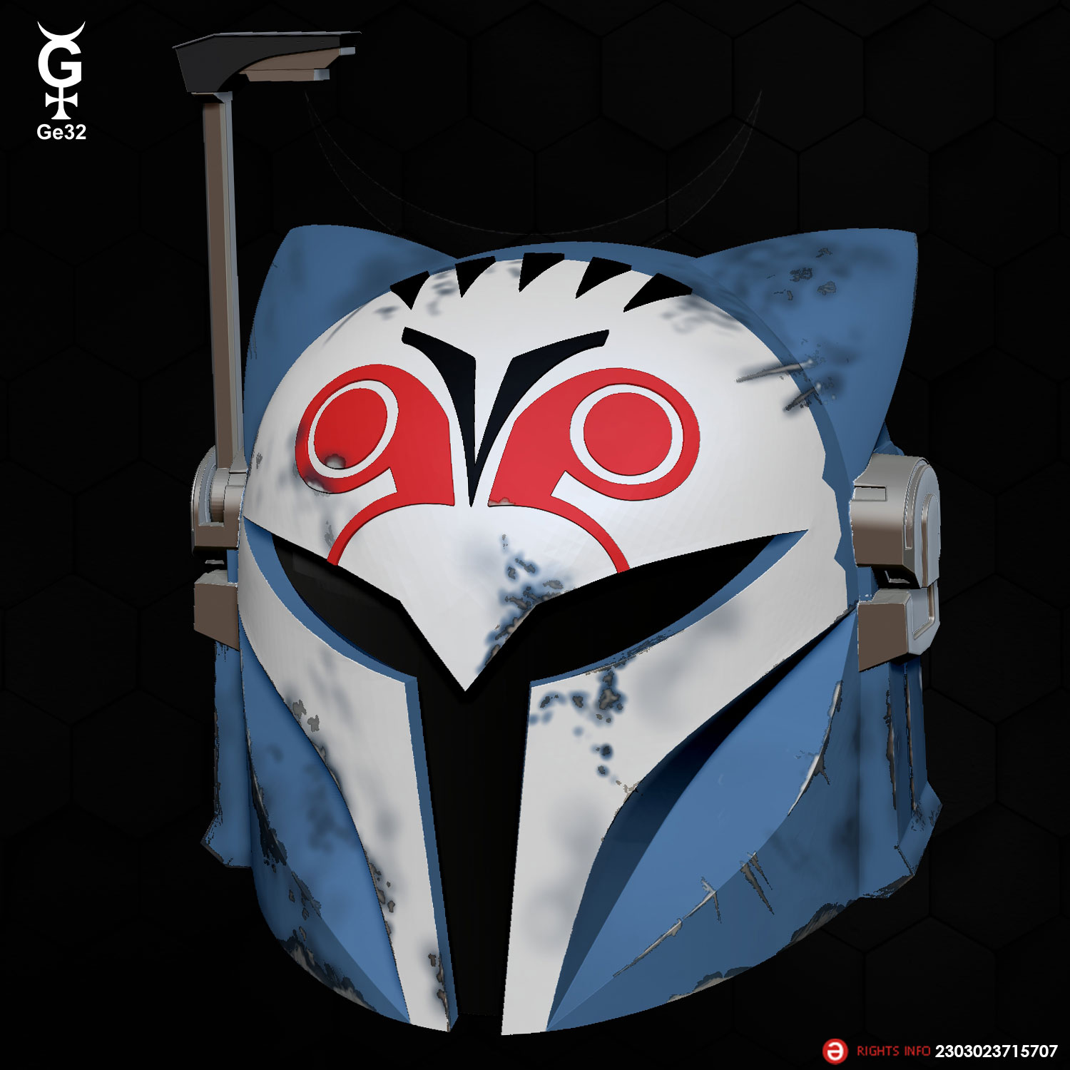 bo katan Katze Helm Star Kriege Mando Mandalorianer Mandalore beskar Boba fett Weg Gelb Kätzchen Katzen 3D print model - Mito3D