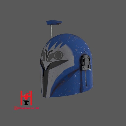 bo-katan kryze helmet star wars mandalorian bo katan bokatan mando beskar props cosplay armorer blacksmith disney starwars bobafett koska reeves reeces 3D print model - Mito3D
