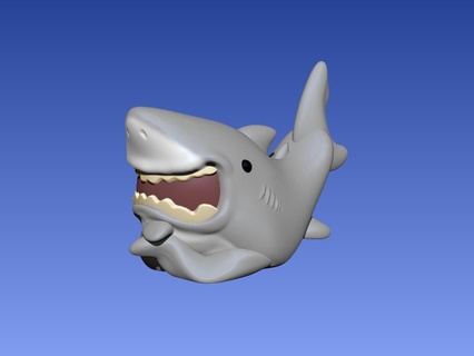 boa viagem beach's little shark toon small recife pernambuco brazil 3d print model - Mito3D