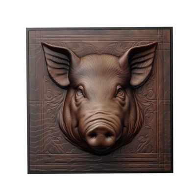 javali animal alívio arte animais yeggi mito3d fracasso google pingentes medalhão relief wall art parede 3d print model - Mito3D