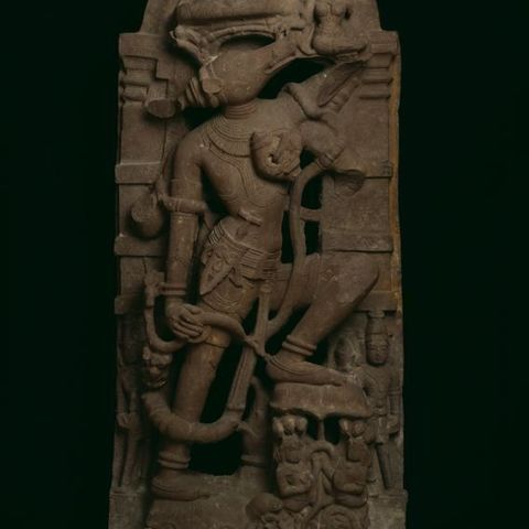 javali encarnação do deus vishnu varaha levantamento terra deusa bhudevi século 11 verifica réplicas 3D print model - Mito3D