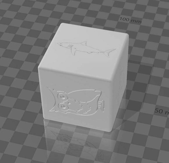 planche Jeu animal dé Jeux 3d print model - Mito3D