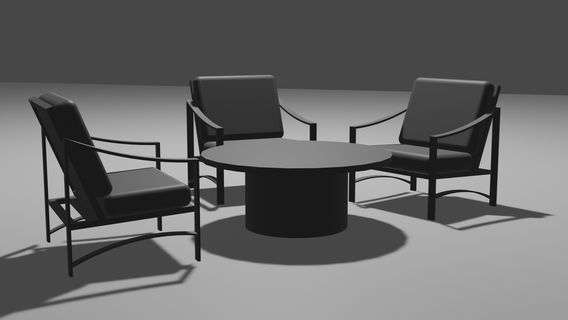 board game chairs tables board game home design domestic home chair table architecture render  3d print model - Mito3D