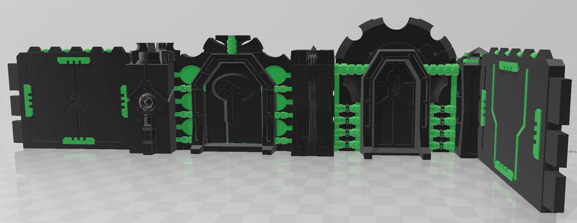 boarding actions necron set - wh40k tabletop terrain warhammer40k warhammer 40000 40k buildings structures 3d print model - Mito3D