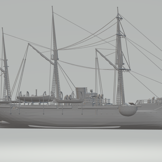barco fundido presión Armada militar h0 3D print model - Mito3D