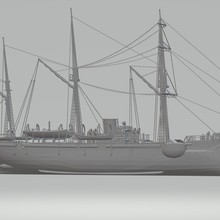 barco diecast marinha militares h0 3d print model - Mito3D