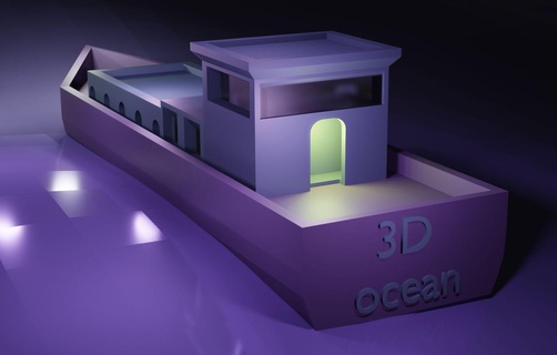 tekne ev çizme gemi okyanus zee 3d print model - Mito3D