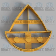 boat - cookie cutter home jar biscuit 3d print model - Mito3D