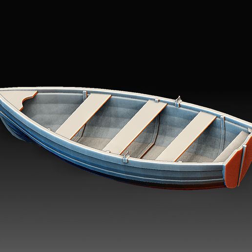 barca 2 arte gadget interni alto poli giocattolo 3D print model - Mito3D