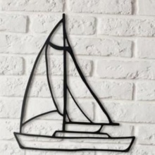 bateau 2d sculpture mur décor Accueil 3d print model - Mito3D