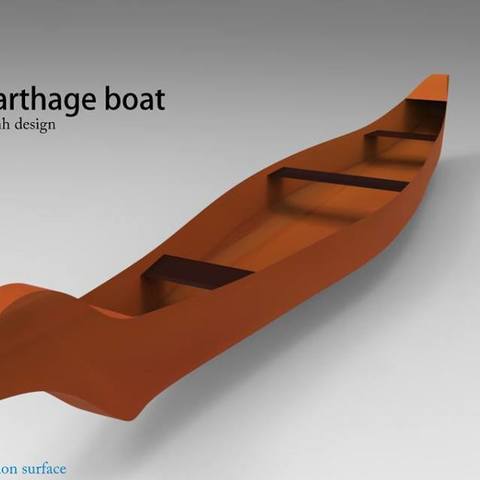 el barco de la impresión 3d del modelo art La en educativo diseño industrial subdivisión superficie lowpoly 3D print model - Mito3D