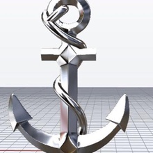 boat anchor pendant xxx tentacion jewelry music rap rapper xxxtentacion 3d print model - Mito3D