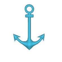 boat anchor home decoration magnet magnets 3d print model - Mito3D