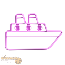 boat cookie cutter & stamp 3d print model - Mito3D