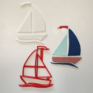 boat cutter sea rudder anchor shell sailor salior cap cutters boats cookie fondant 3d print model - Mito3D