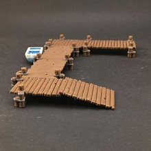 boat dock system 28mm miniatures gaming game games scatter terrain miniature scenery fantasy dnd boardgames boardgame 3d print model - Mito3D