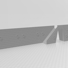 boat dock wall + stairs architecture tunnel wharf train model 3d print model - Mito3D