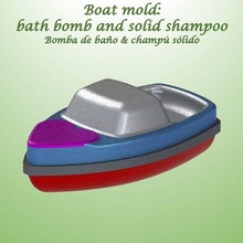 boat mold bath bomb solid shampoo molds mould press 3d print model - Mito3D
