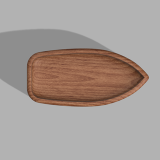 boat plate cnc swan plate serving plate tray woodworking file wood boat plate  3d print model - Mito3D