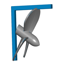 boat propeller shelf bracket screw tape mount boating support decor 3d print model - Mito3D