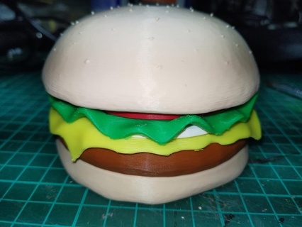 bob 39 s hamburguesas hamburguesa queso cebolla comida beber 3d print model - Mito3D