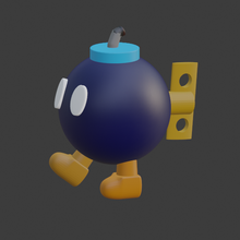 bob omb Süper Mario bomba oyun oyuncaklar kardeşler video oyunlar nintendo pompa 3d print model - Mito3D