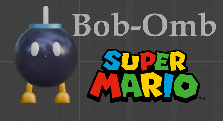 bob-omb super mario bros 3d model supermario bowser video games toy toys gamestoys 3d print model - Mito3D