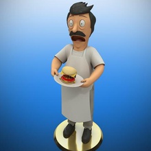 bob belcher art carattere uomo figurina hamburger bobs bobbelcher 3d print model - Mito3D