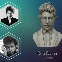 bob Dylan 3d sculpture prêt impression modèle art portrait statue marbre homme mode prix sculptures 3d print model - Mito3D