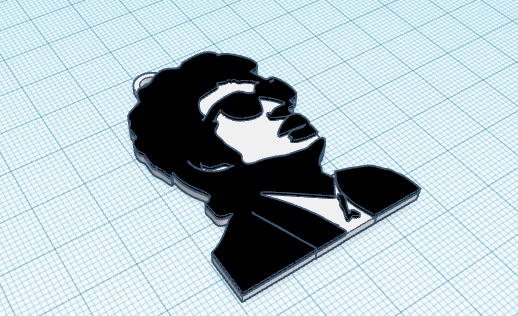 bob dylan keychain musicians musician keychains 3d print model - Mito3D