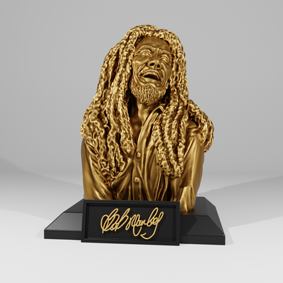 bob marley büst heykel bobmarley marleybob reggae jamaika barış büstler şekil vermek 3d print model - Mito3D