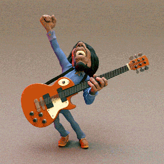 bob marley catoon wailers reggae rockstar singer musician music guitar 3d print model - Mito3D