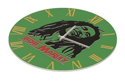 bob Marley saat ev dekorasyon hayranlar duvar kolay orijinal Güzel 3d print model - Mito3D