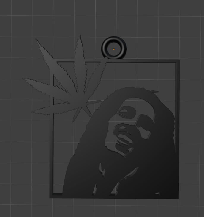 Beto Marley pared decoración llavero marihuana 3D print model - Mito3D