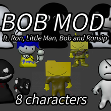 bob mod fnf 8 characters game week hellbob ron takeover man ronsip onslaught 3d print model - Mito3D