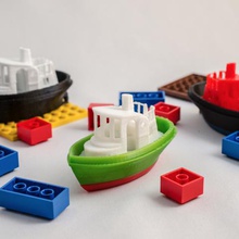 bob conectável jogo banheira benchy barco crianças de cor float flutuante plugandplay plugin navio água 3d print model - Mito3D