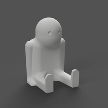 bob pensador a arte pessoas escultura suporte do telefone homem figura 3d print model - Mito3D