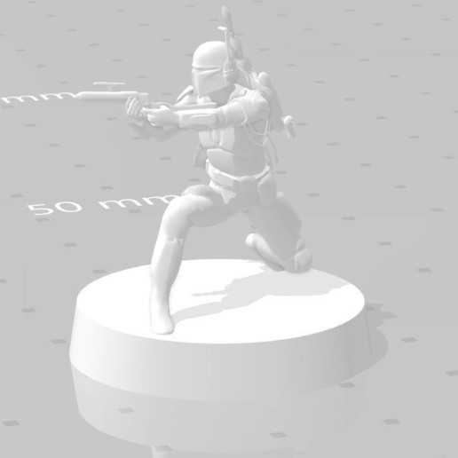 boba pies starwars legión de pie juego star wars la estatuilla taller meseta ocio carácter 3D print model - Mito3D