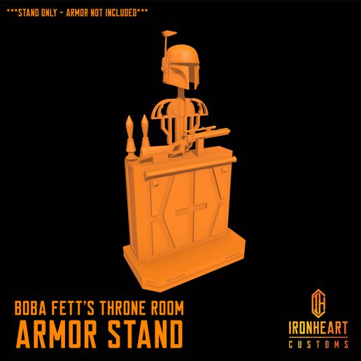 boba fett armaduras ficar pé 3D print model - Mito3D