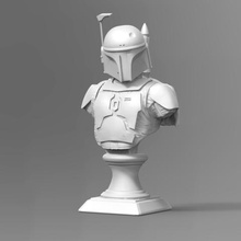 boba fett bust fan art 3d yazıcı modeli star wars trooper 3d print model - Mito3D
