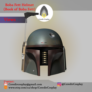 boba fett helmet book 3d digital download mandalorian disney star wars jango bounty hunter 3d print model - Mito3D