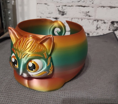 bobbel yarn bowl cat cute design katze 3d print model - Mito3D